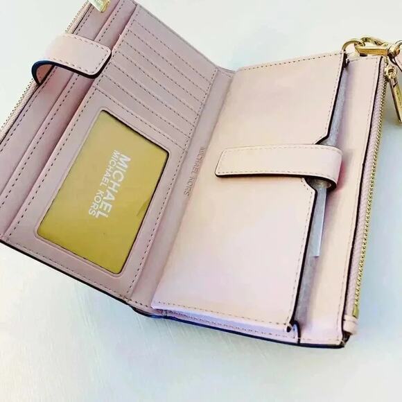 Michael Kors Double Zip Wallet With Wristlet powder blush - Picture 4 of 7